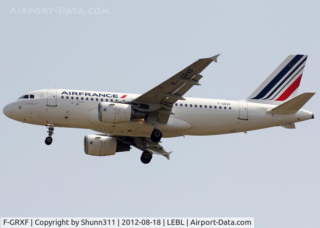 F-GRXF, 2003 Airbus A319-111 C/N 1938, Landing rwy 07L in new c/s