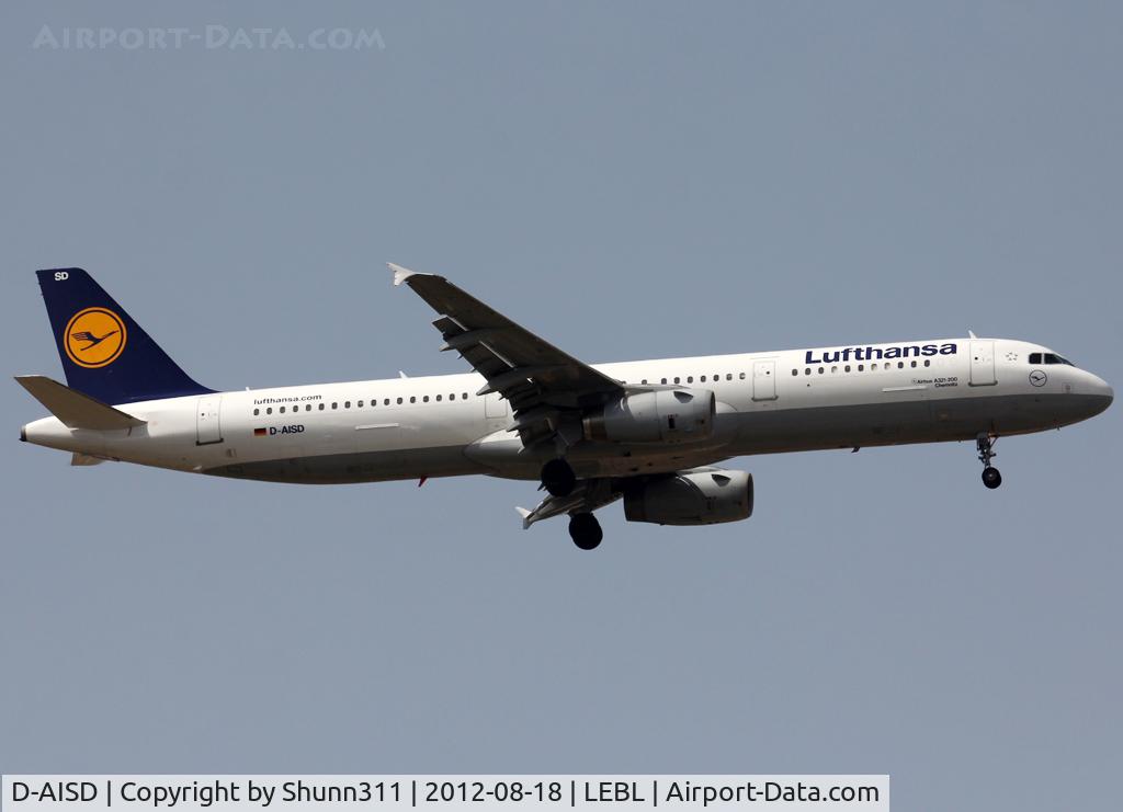 D-AISD, 2000 Airbus A321-231 C/N 1188, Landing rwy 07L