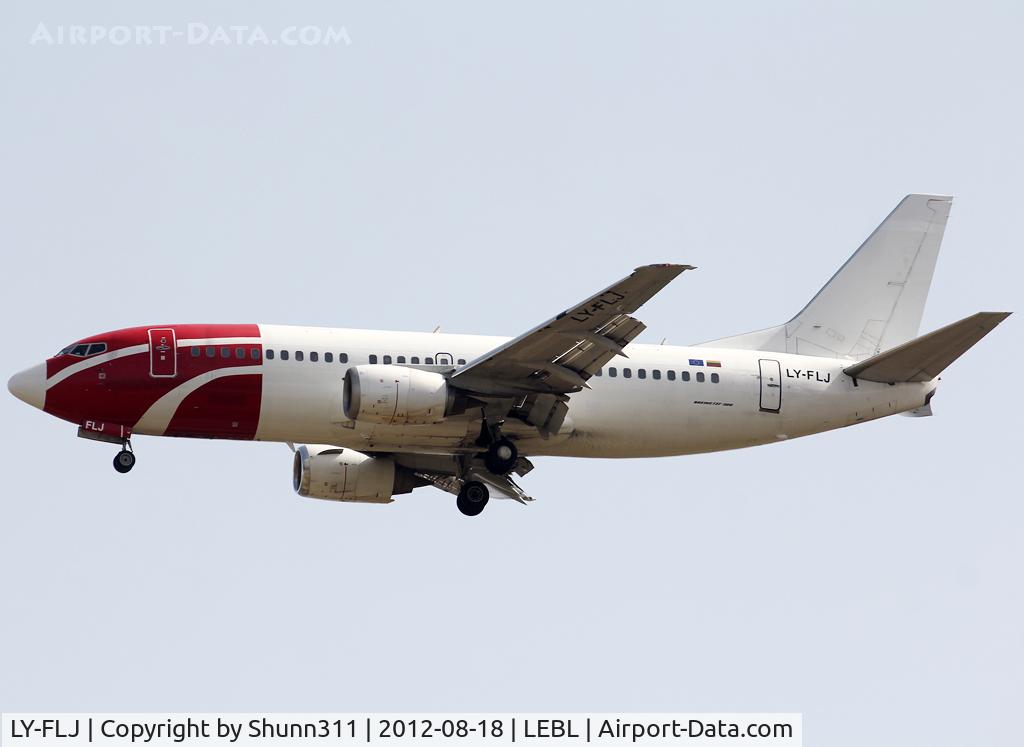 LY-FLJ, 1989 Boeing 737-3K2 C/N 24327, Landing rwy 07L in basic Norwegian Air Shuttle c/s