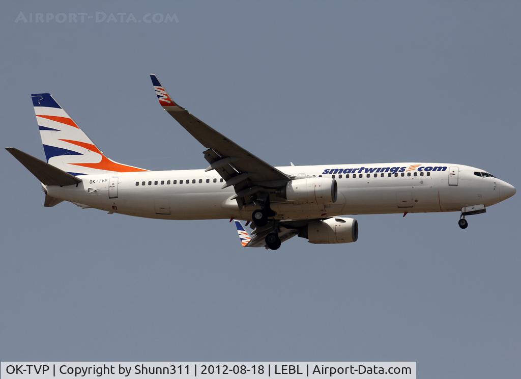 OK-TVP, 2002 Boeing 737-8K5 C/N 32907, Landing rwy 07L