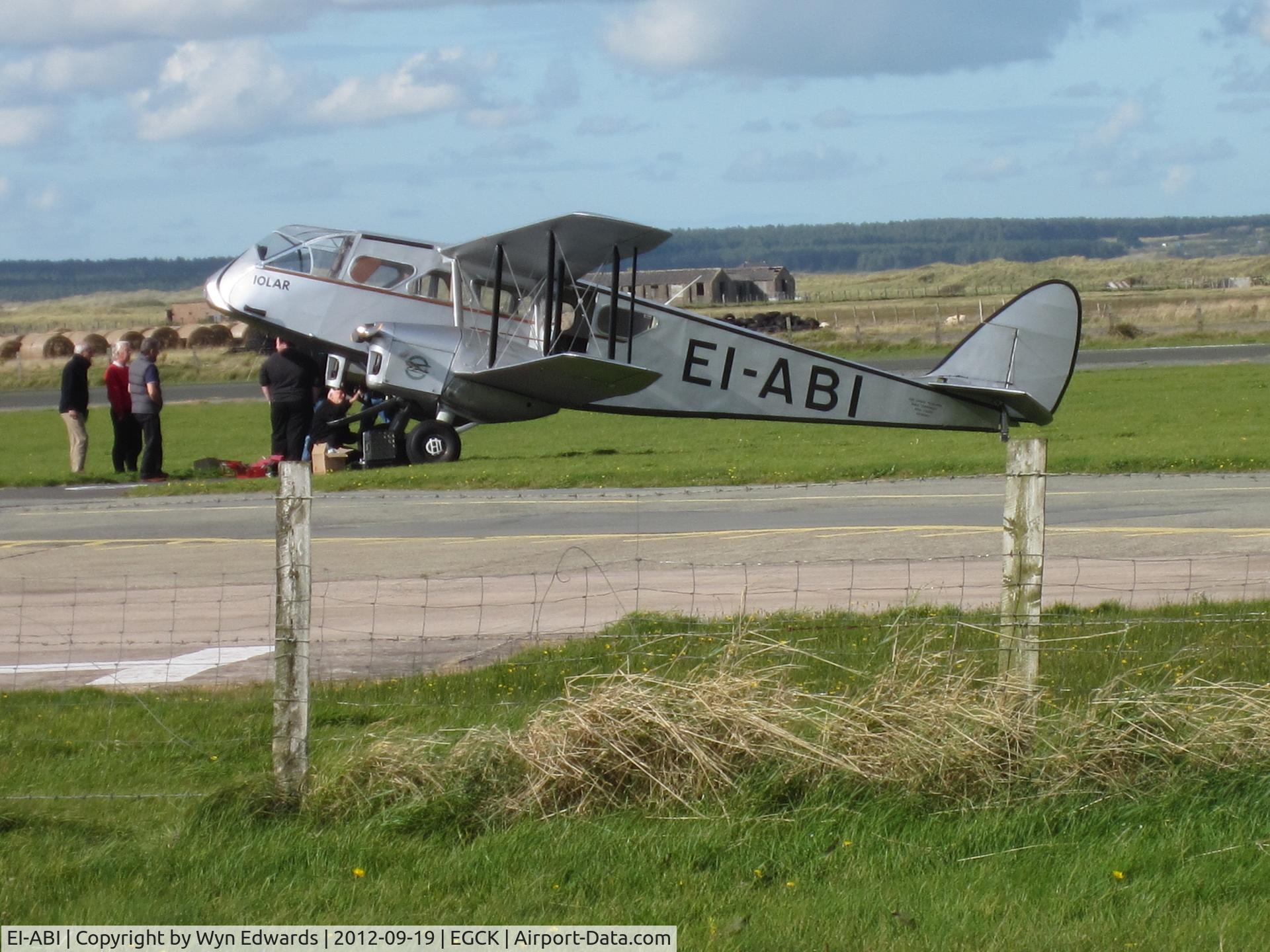 EI-ABI, 1936 De Havilland DH-84 Dragon 2 C/N 6105, At Caernarfon Airport, with engine problem on the way to Dublin