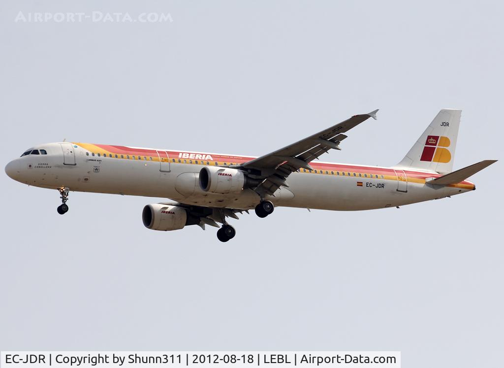 EC-JDR, 2005 Airbus A321-211 C/N 2488, Landing rwy 07L