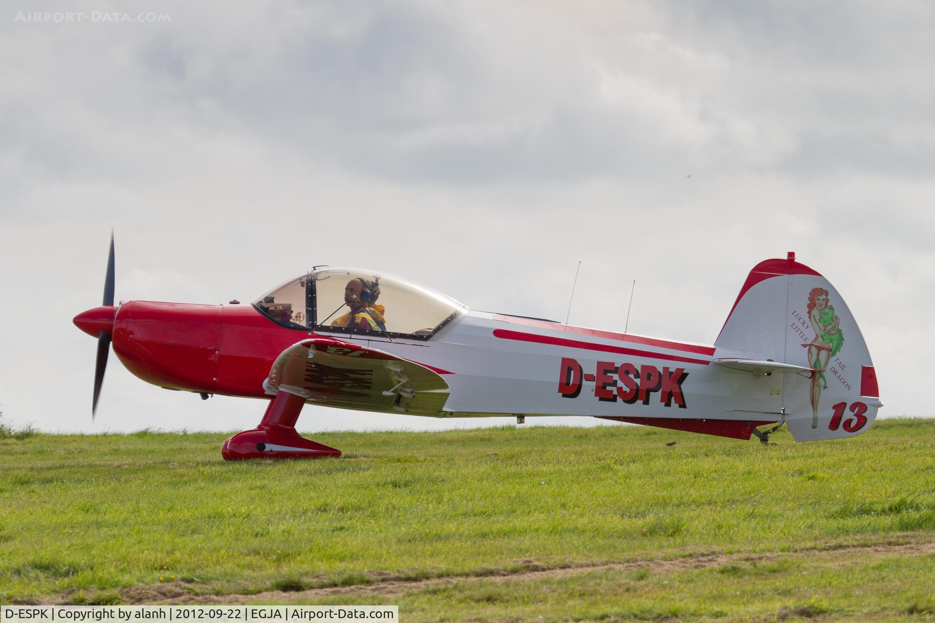 D-ESPK, 1981 Mudry CAP-10B C/N 136, Taxying after the practice lap; Alderney Air Races, 2012