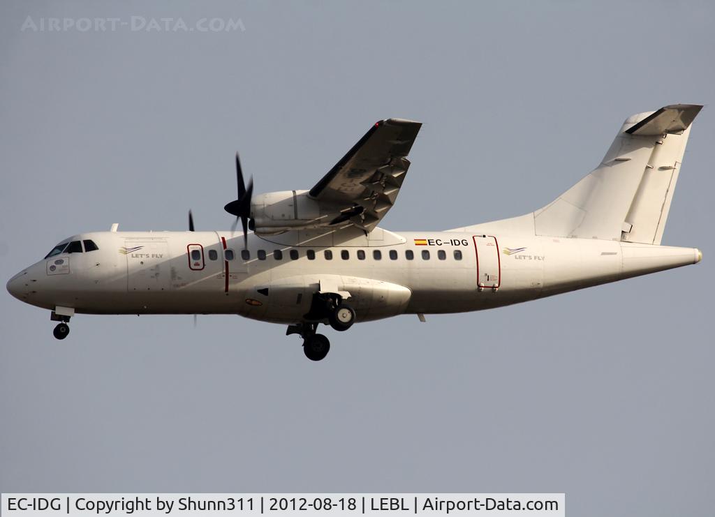 EC-IDG, 1985 ATR 42-320 C/N 003, Landing rwy 07L