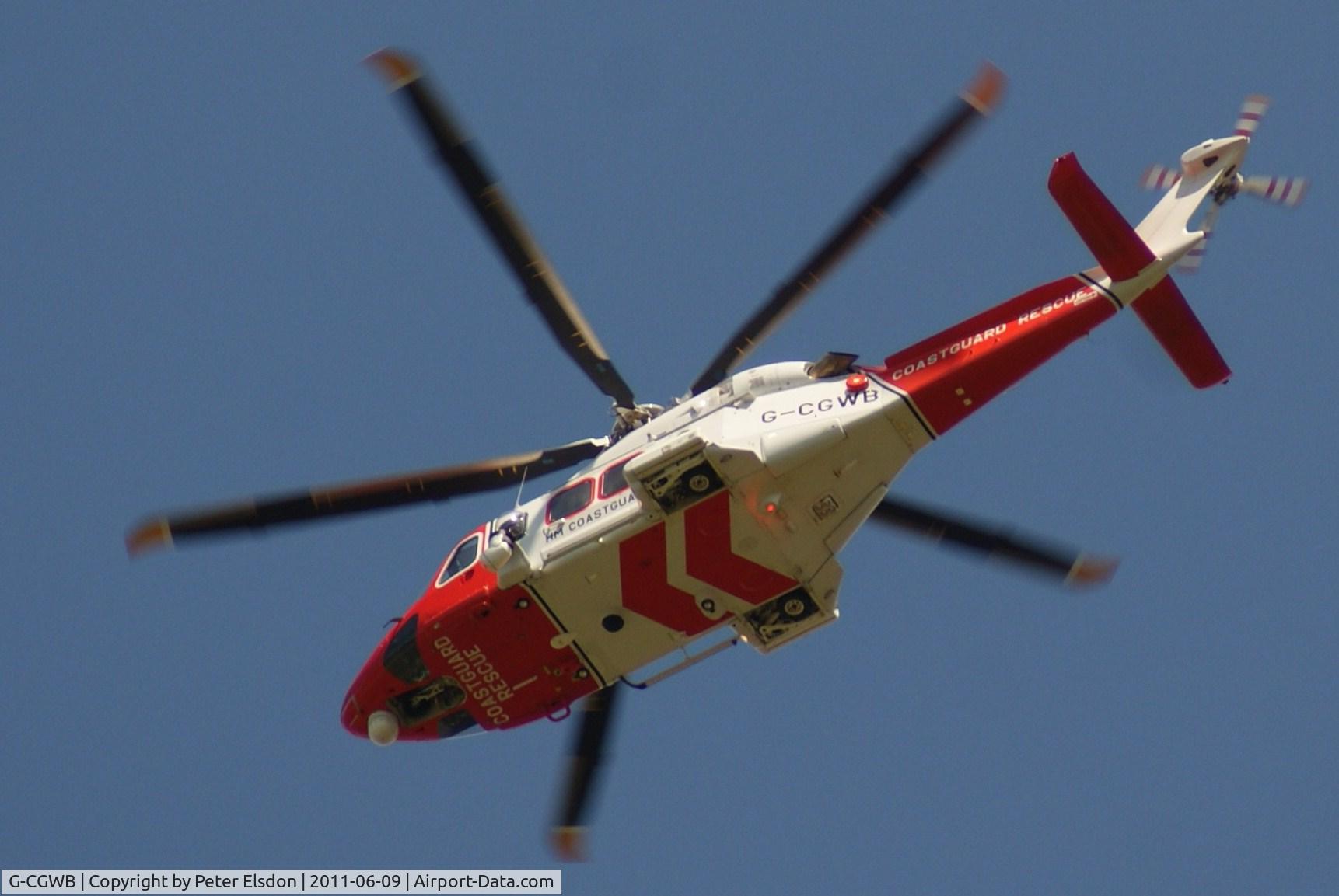 G-CGWB, 2007 AgustaWestland AW-139 C/N 31209, Over Wareham area Dorset