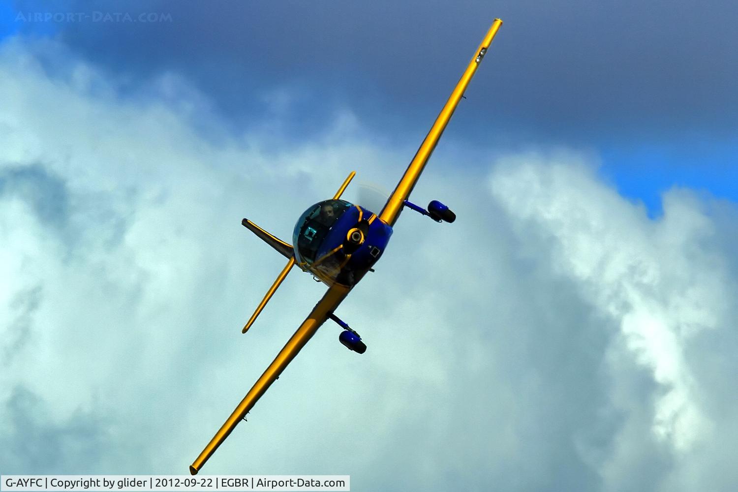 G-AYFC, 1970 Rollason Druine D-62B Condor C/N RAE/644, Eye balling the Condor!!