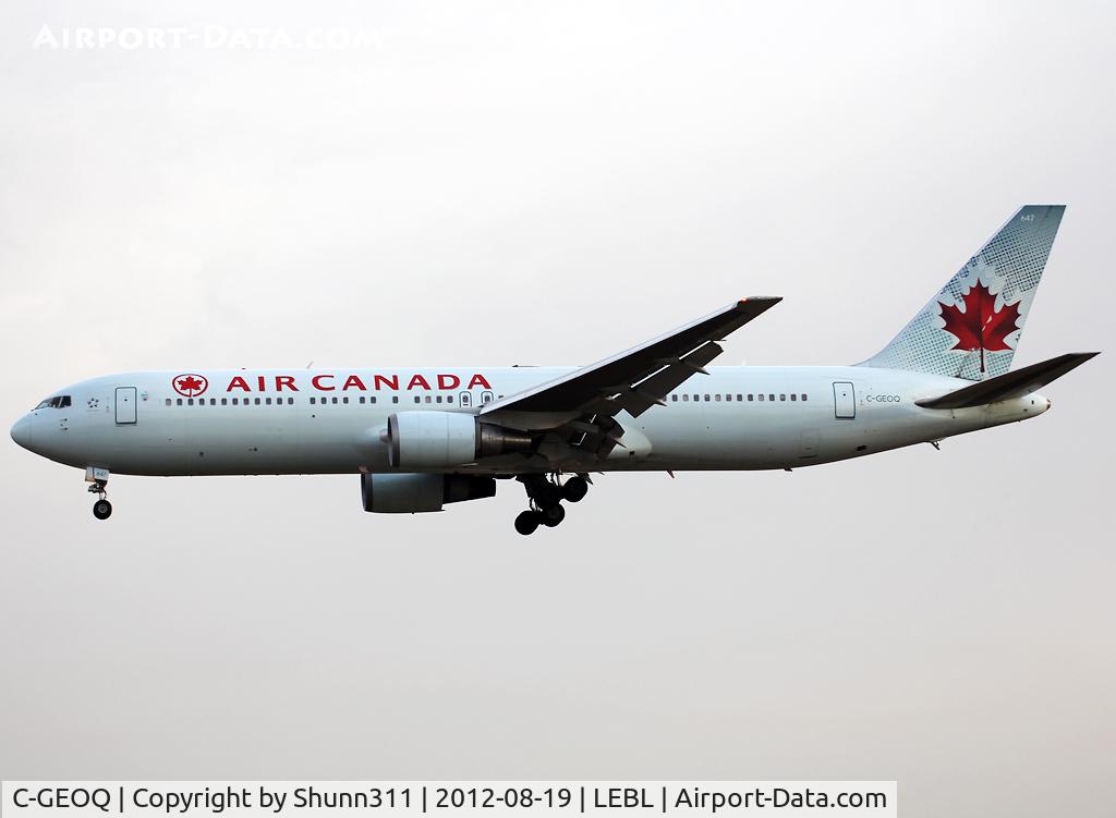 C-GEOQ, 1999 Boeing 767-375/ER C/N 30112, Landing rwy 25R