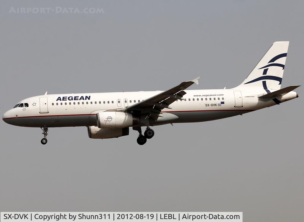 SX-DVK, 2008 Airbus A320-232 C/N 3392, Landing rwy 25R