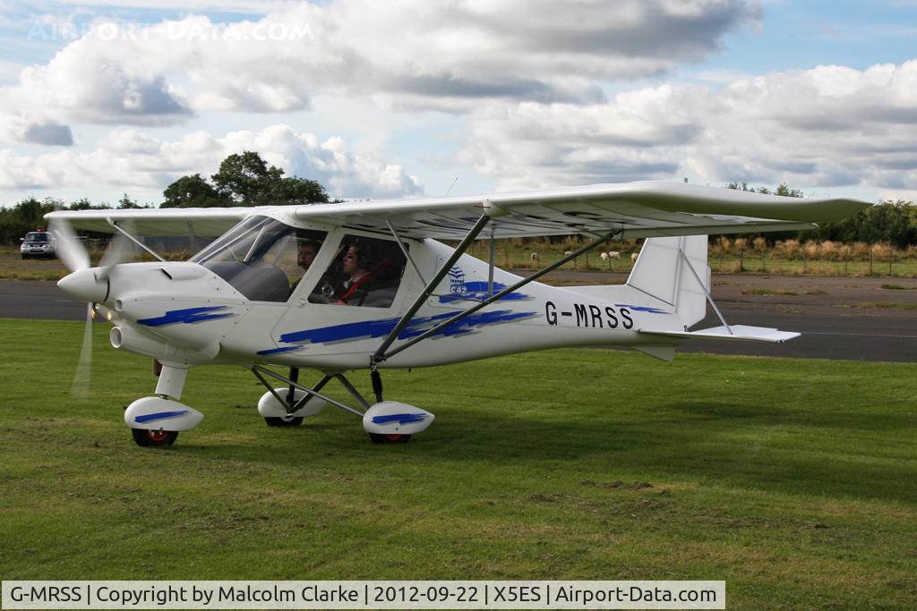 G-MRSS, 2011 Comco Ikarus C42 FB80 Bravo C/N 1110-7175, Comco Ikarus C42 FB80 Bravo, Great North Fly-In, Eshott Airfield UK, September 2012.