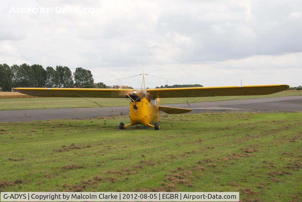 G-ADYS, 1935 Aeronca C-3 C/N A-600, Aeronca C3, The Real Aeroplane Company's Summer Madness Fly-In, Breighton Airfield, August 2012.