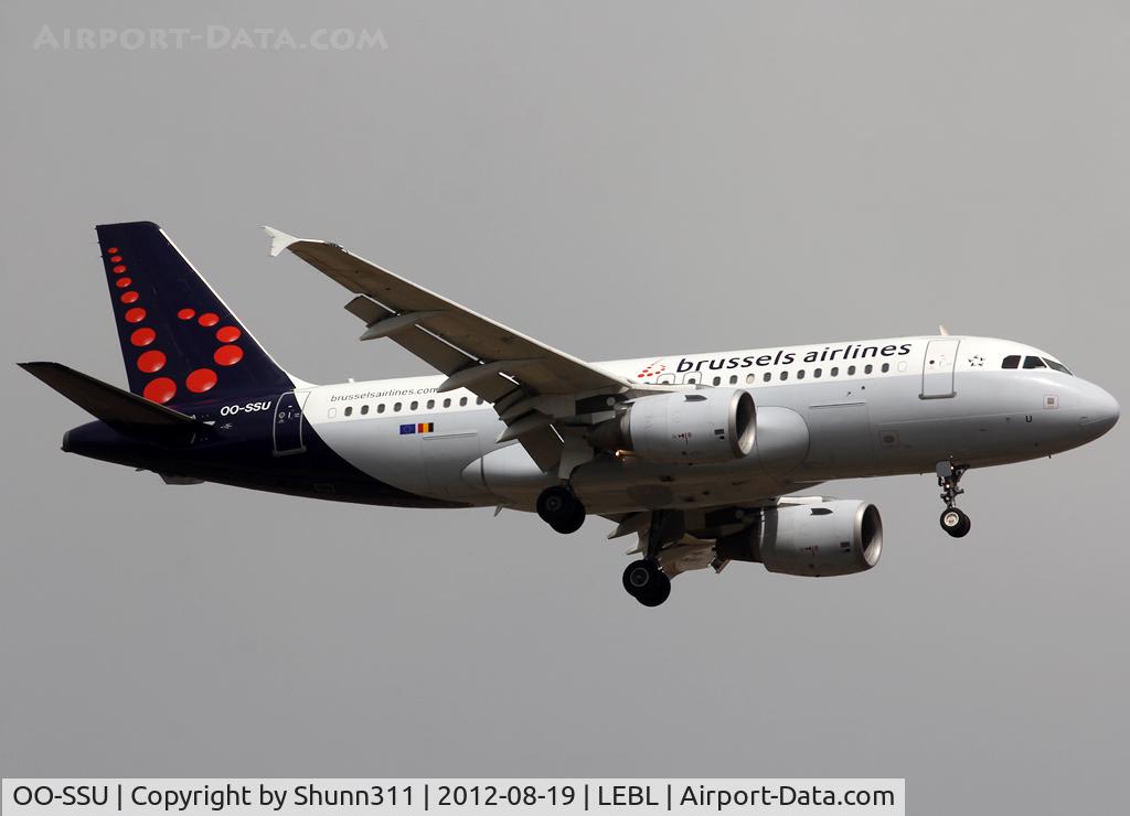 OO-SSU, 2004 Airbus A319-111 C/N 2230, Landing rwy 07L
