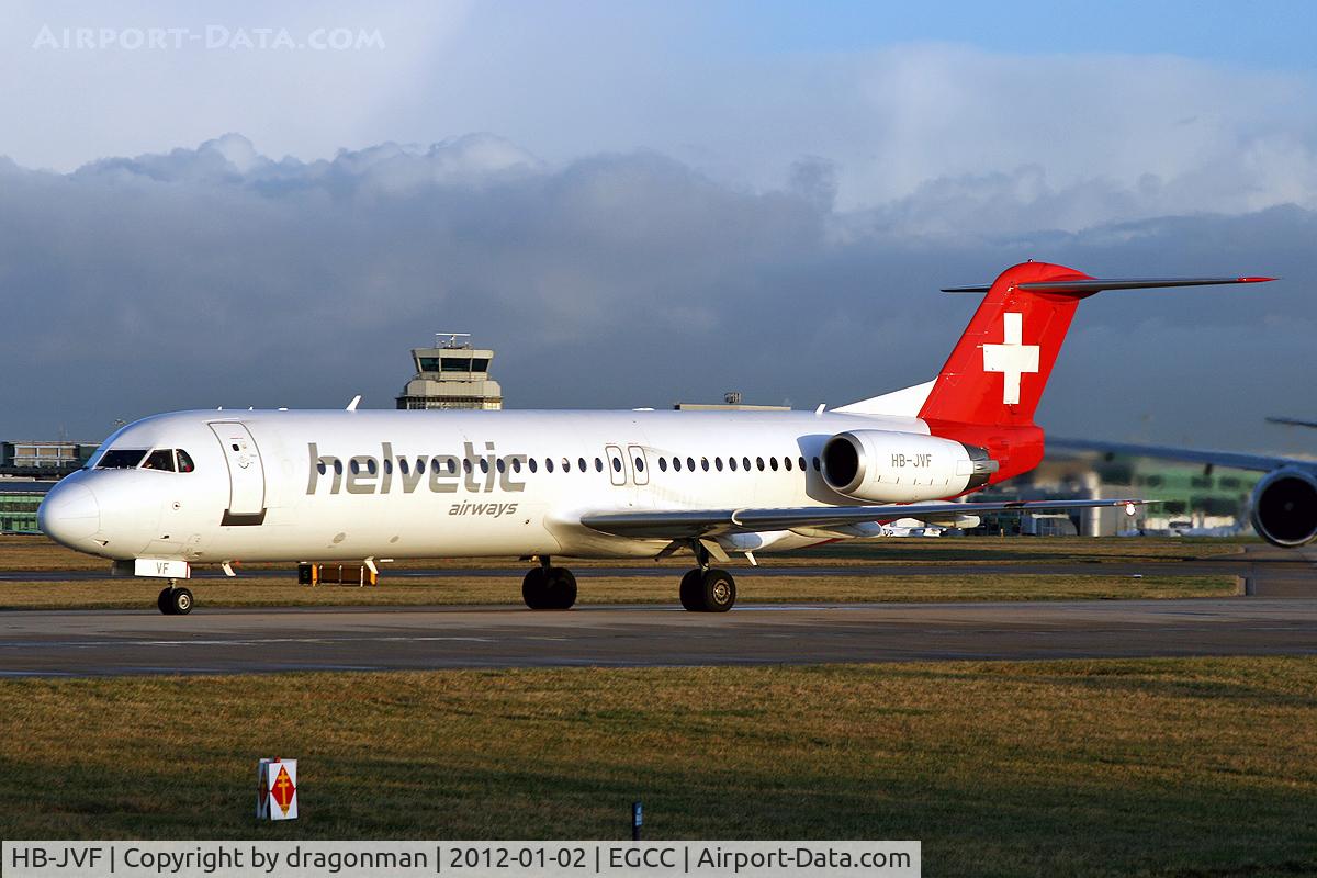 HB-JVF, 1993 Fokker 100 (F-28-0100) C/N 11466, Swiss fokker on threshold 23L