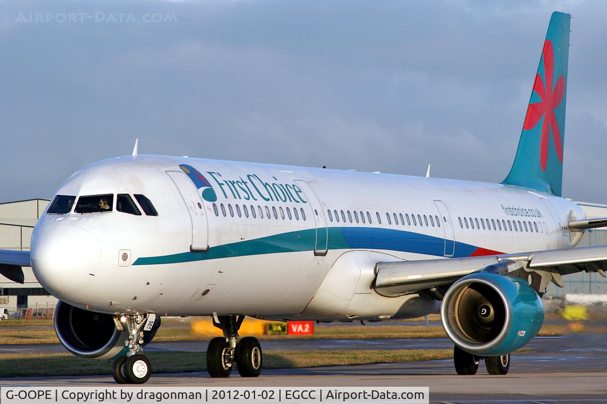 G-OOPE, 1998 Airbus A321-211 C/N 852, First Choice (Thomson Airways) at 23L threshold