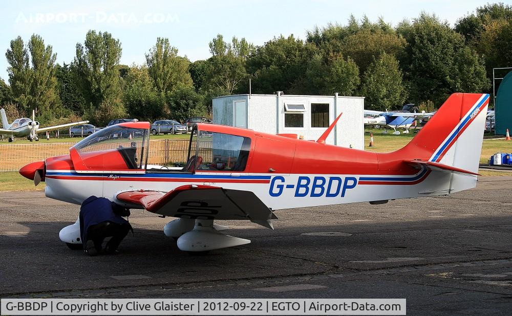 G-BBDP, 1973 Robin DR-400-160 Chevalier C/N 853, Originally owned to, Avions Robin (UK) Ltd in July 1973 and currently owned to, Robin Lance Aviation Associates Ltd in October 1989.