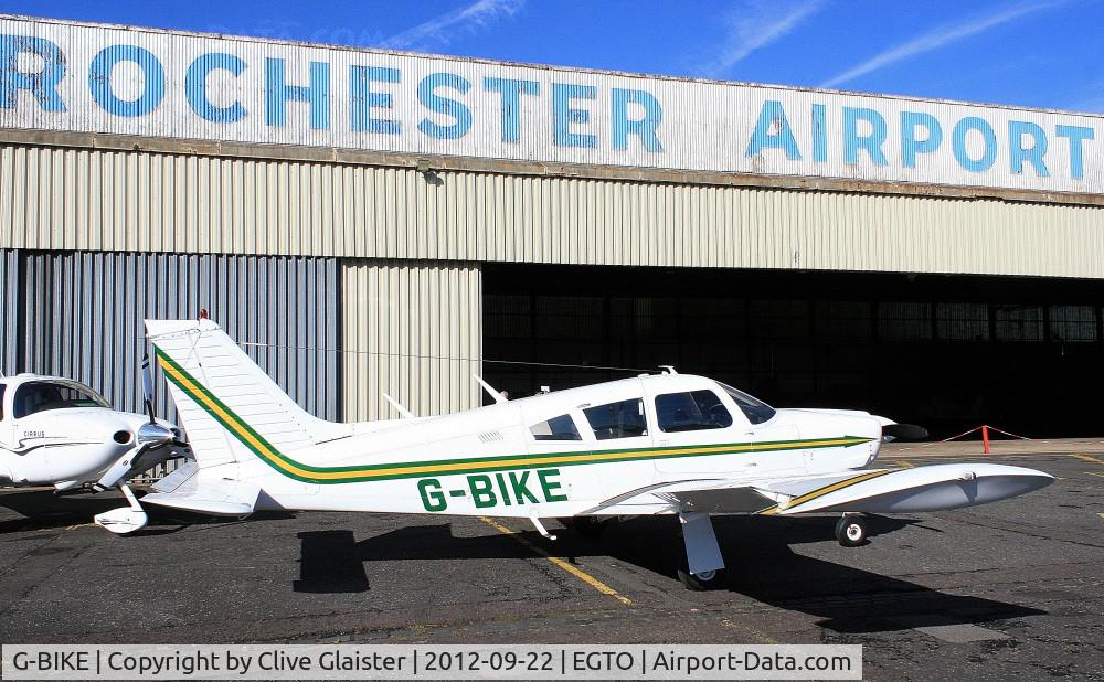 G-BIKE, 1973 Piper PA-28R-200-2 Cherokee Arrow II C/N 28R-7335173, Ex: N55047 > OY-DVT > G-BIKE - Originally owned to, R.V.Webb Ltd in April 1980 and currently in private hands since September 2011.