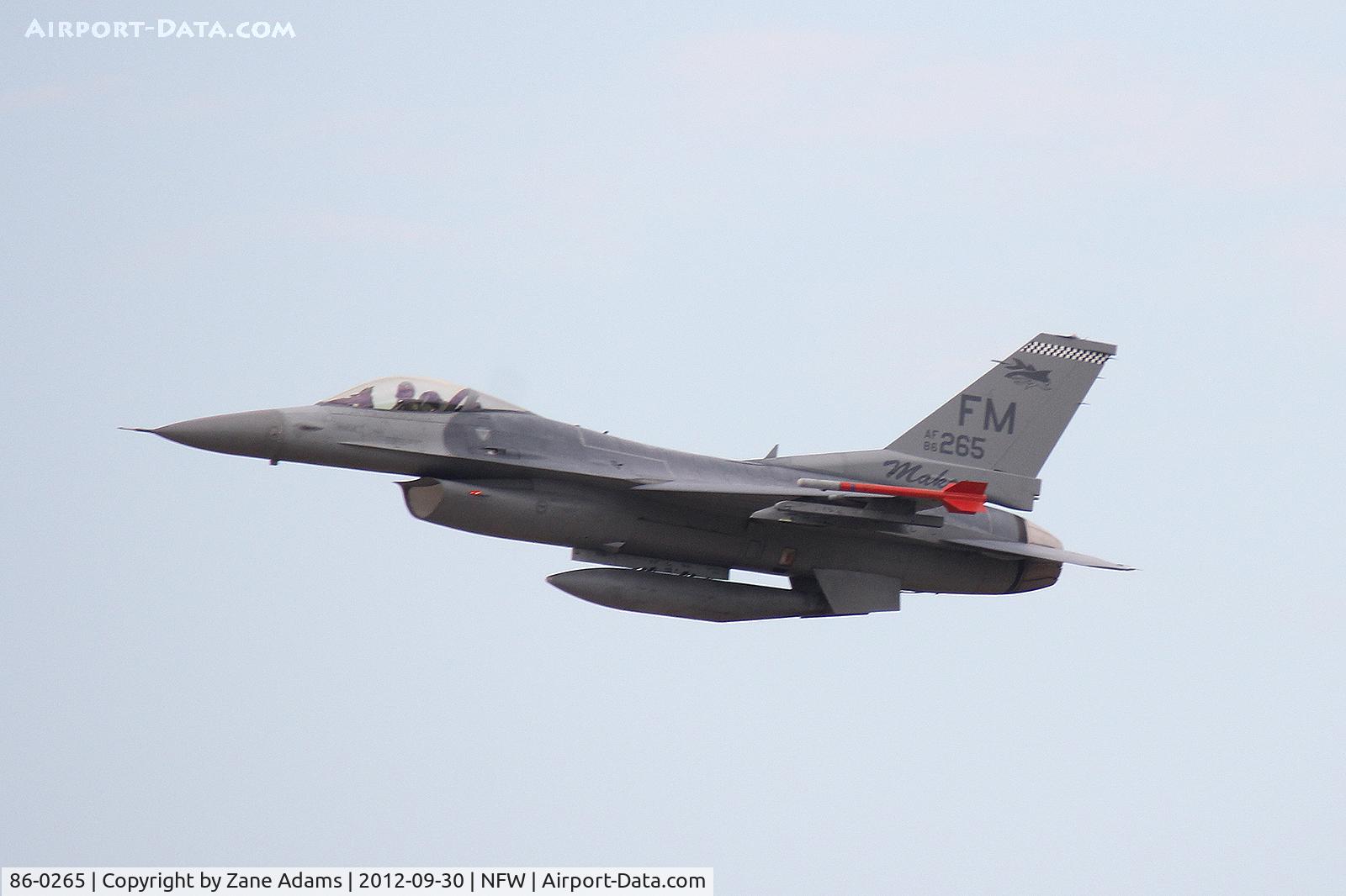 86-0265, 1987 General Dynamics F-16C Fighting Falcon C/N 5C-371, Departing NAS Fort Worth