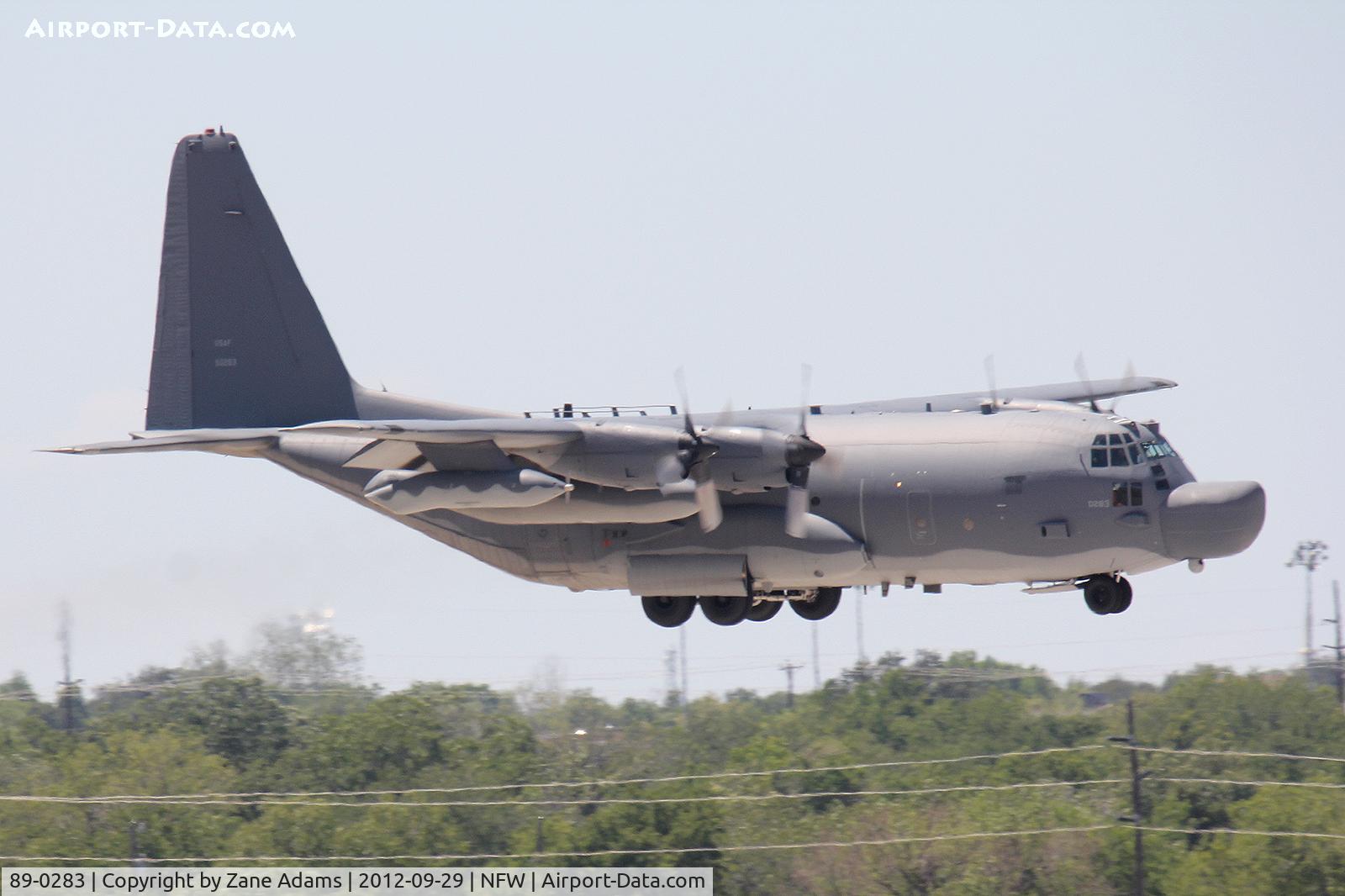 89-0283, 1989 Lockheed MC-130H Combat Talon II C/N 381-5239, Landing at NAS Fort Worth