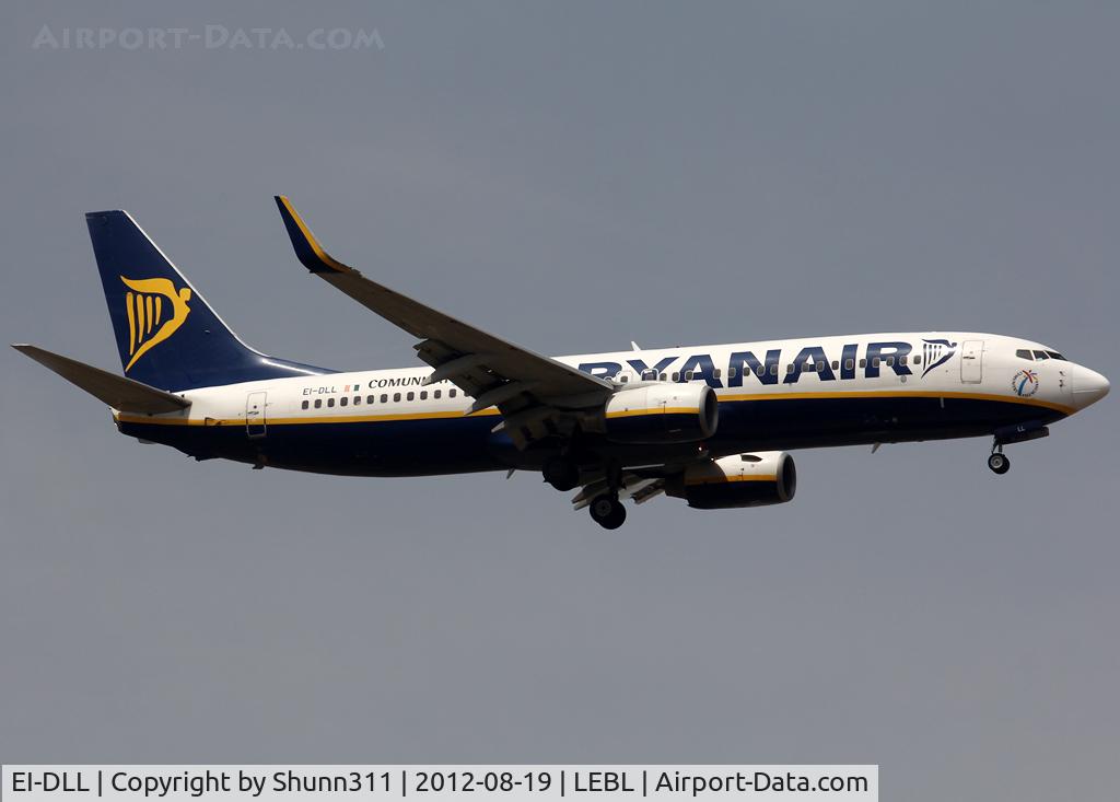 EI-DLL, 2008 Boeing 737-8AS C/N 33593, Landing rwy 07L
