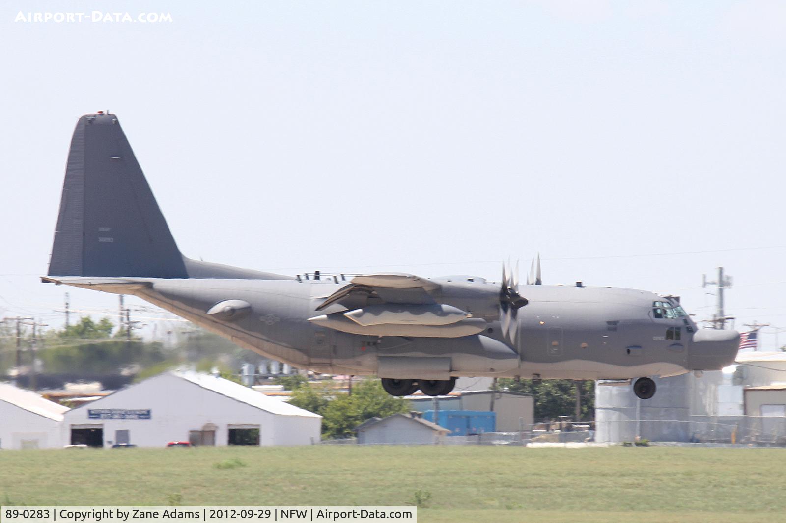 89-0283, 1989 Lockheed MC-130H Combat Talon II C/N 381-5239, Landing at NAS Fort Worth