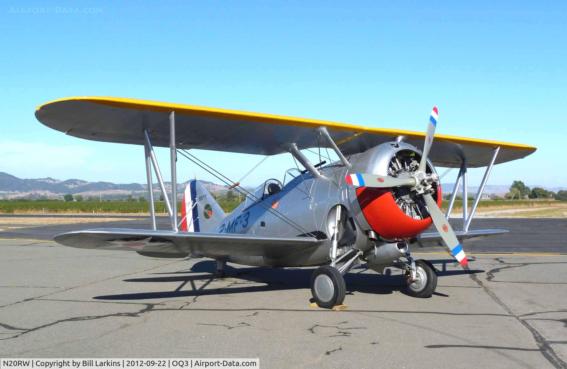 N20RW, 1993 Grumman F3F-2 C/N 0972, Restored in 1938 markings.
