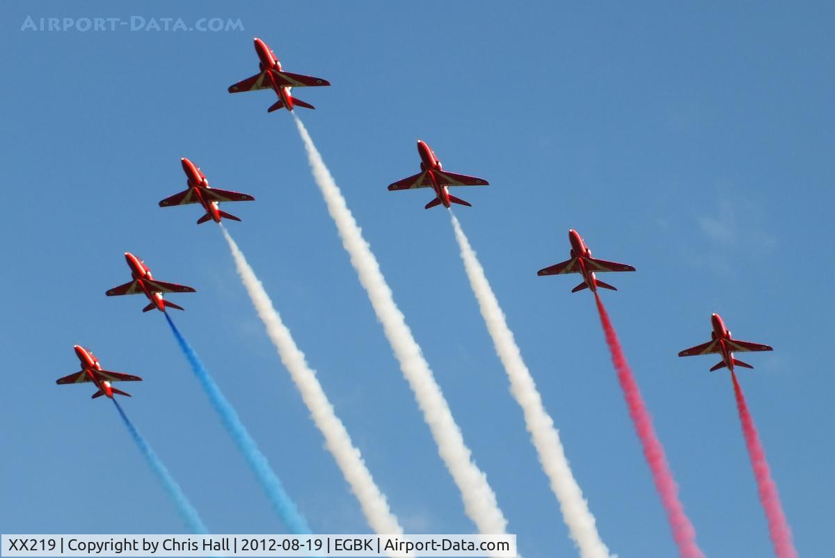XX219, 1978 Hawker Siddeley Hawk T.1A C/N 055/312055, Red Arrows at the 2012 Sywell Airshow