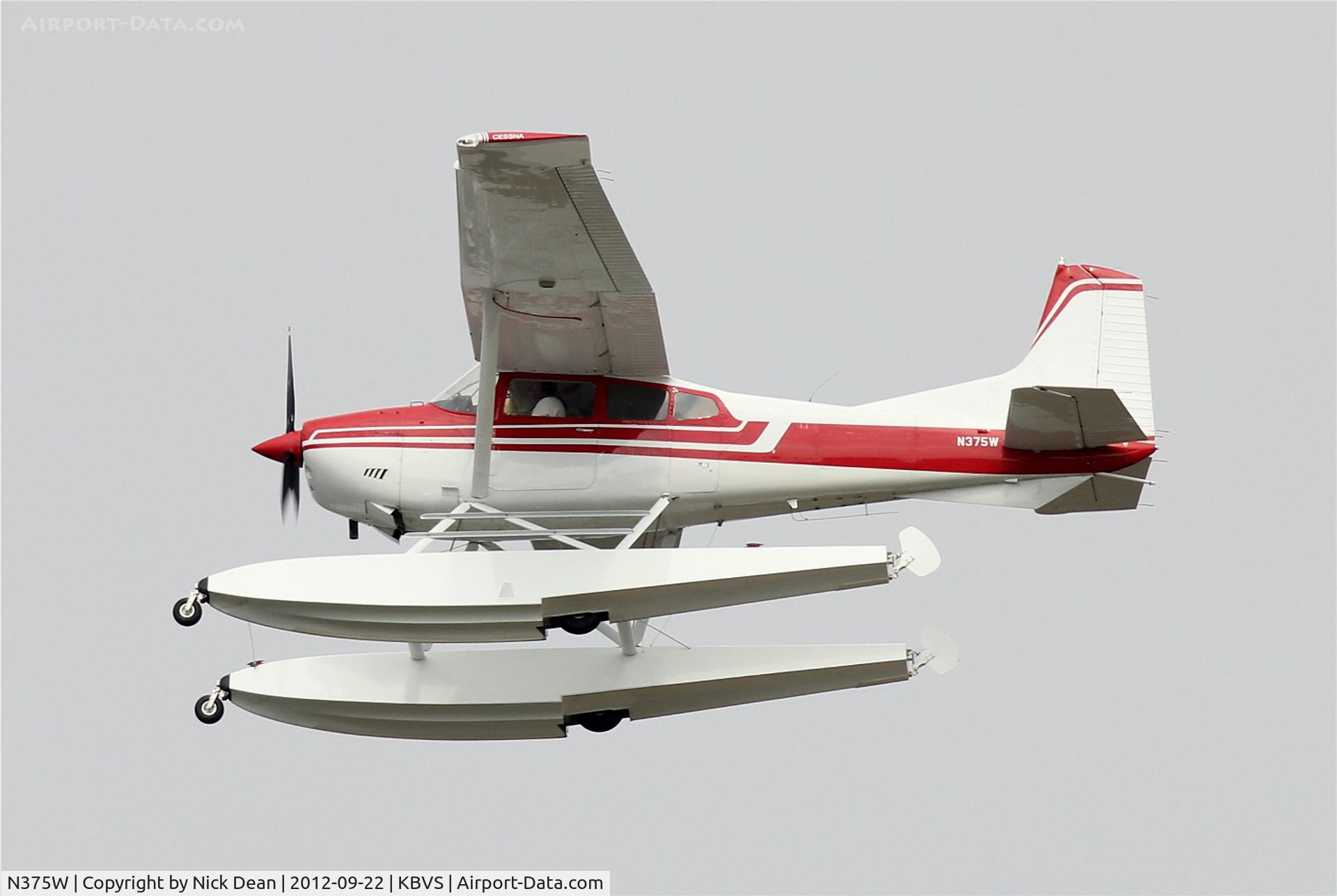 N375W, 1978 Cessna A185F Skywagon 185 C/N 18503598, Shot with my Canon 600mm f4L prime during a birding expedition flying over Padilla Bay, Skagit Co. WA, nearest airport KBVS