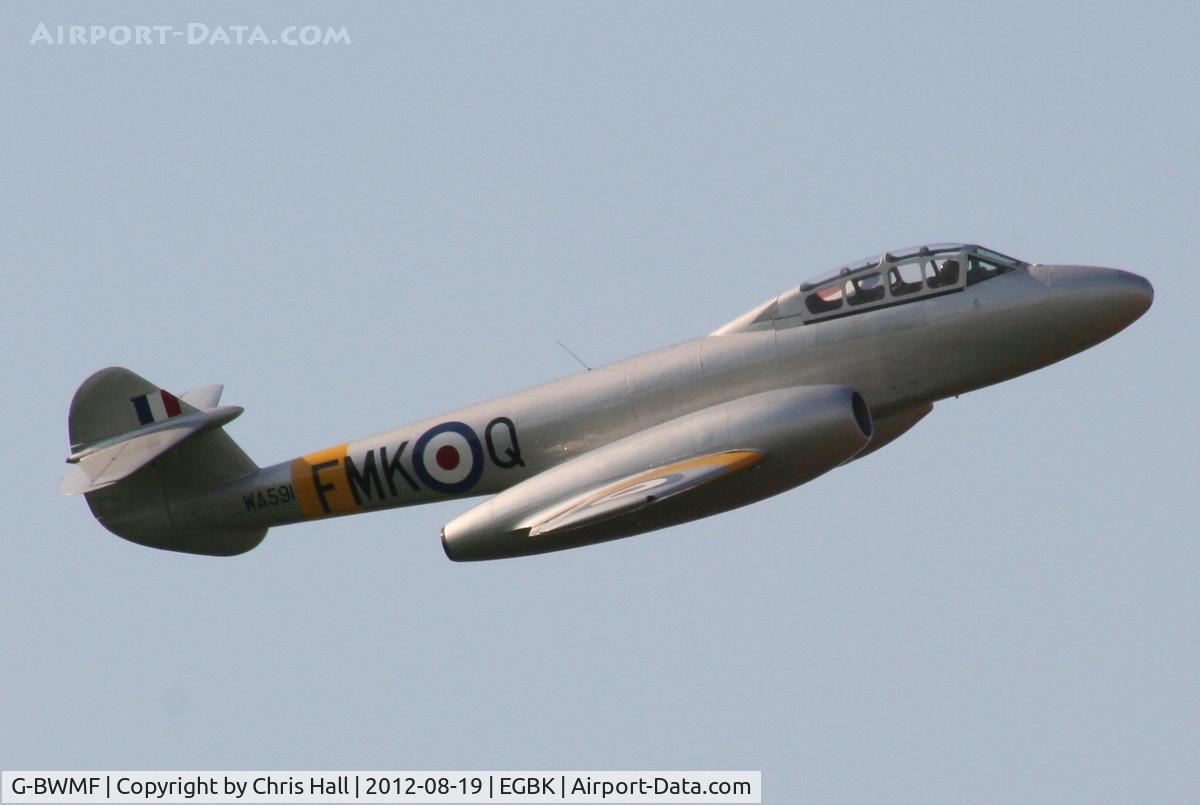 G-BWMF, 1949 Gloster Meteor T.7 C/N G5/356460, at the 2012 Sywell Airshow