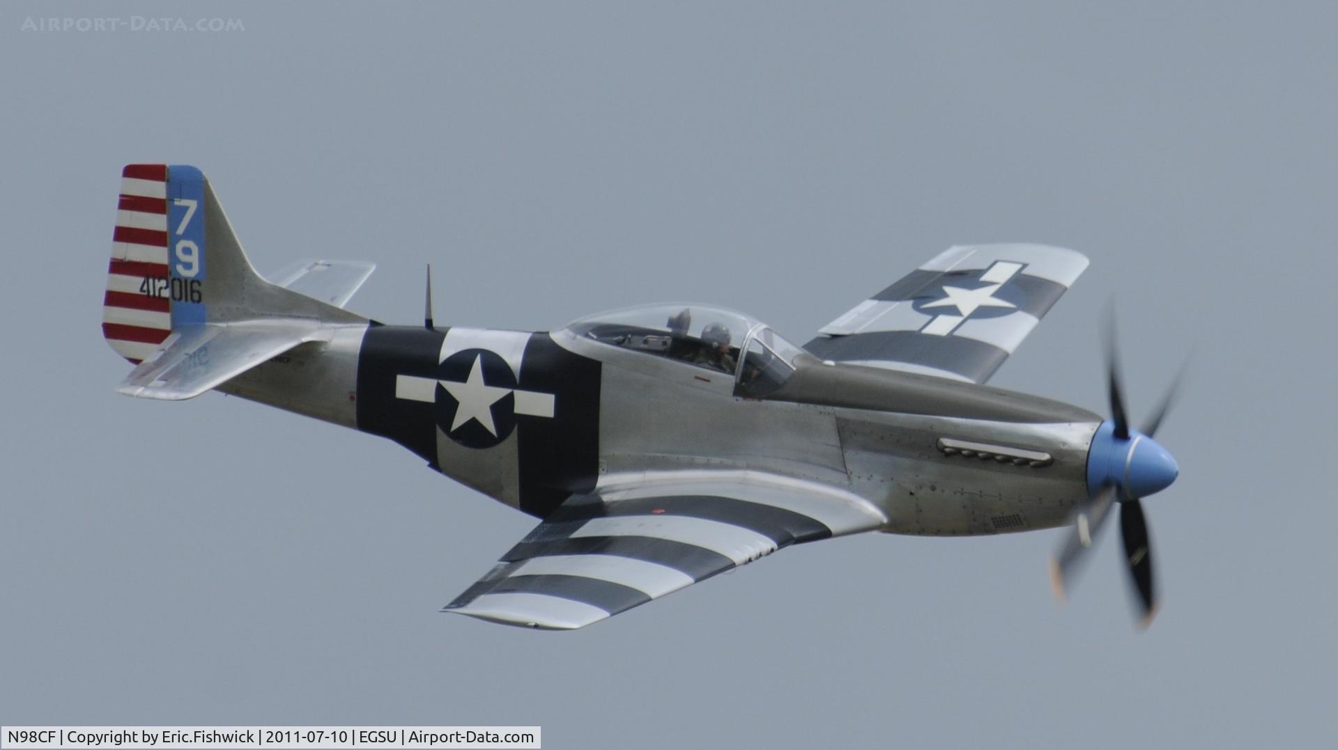 N98CF, 1944 North American P-51K Mustang C/N 111-30149, 42, 412018 at another excellent Flying Legends Air Show (July 2011)