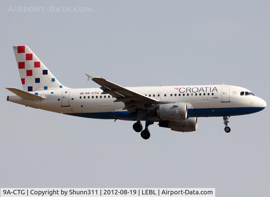 9A-CTG, 1998 Airbus A319-112 C/N 767, Landing rwy 25R