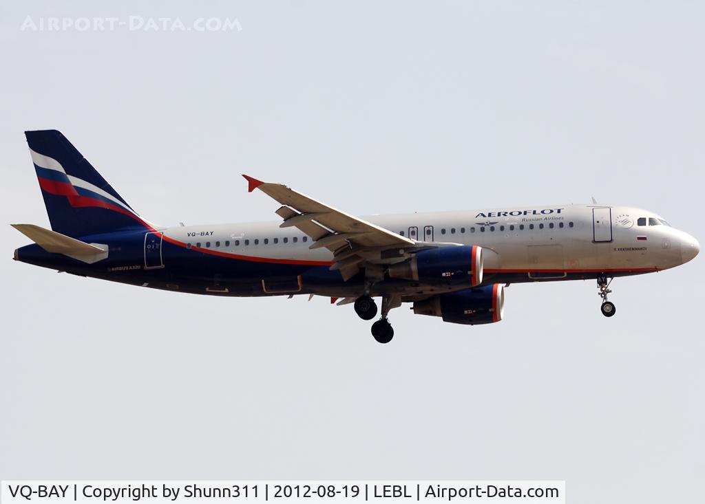 VQ-BAY, 2009 Airbus A320-214 C/N 3786, Landing rwy 25R