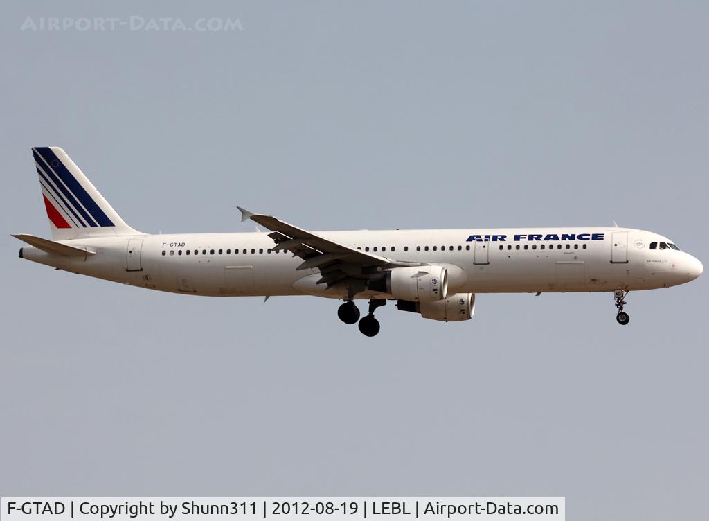F-GTAD, 1998 Airbus A321-211 C/N 0777, Landing rwy 25R
