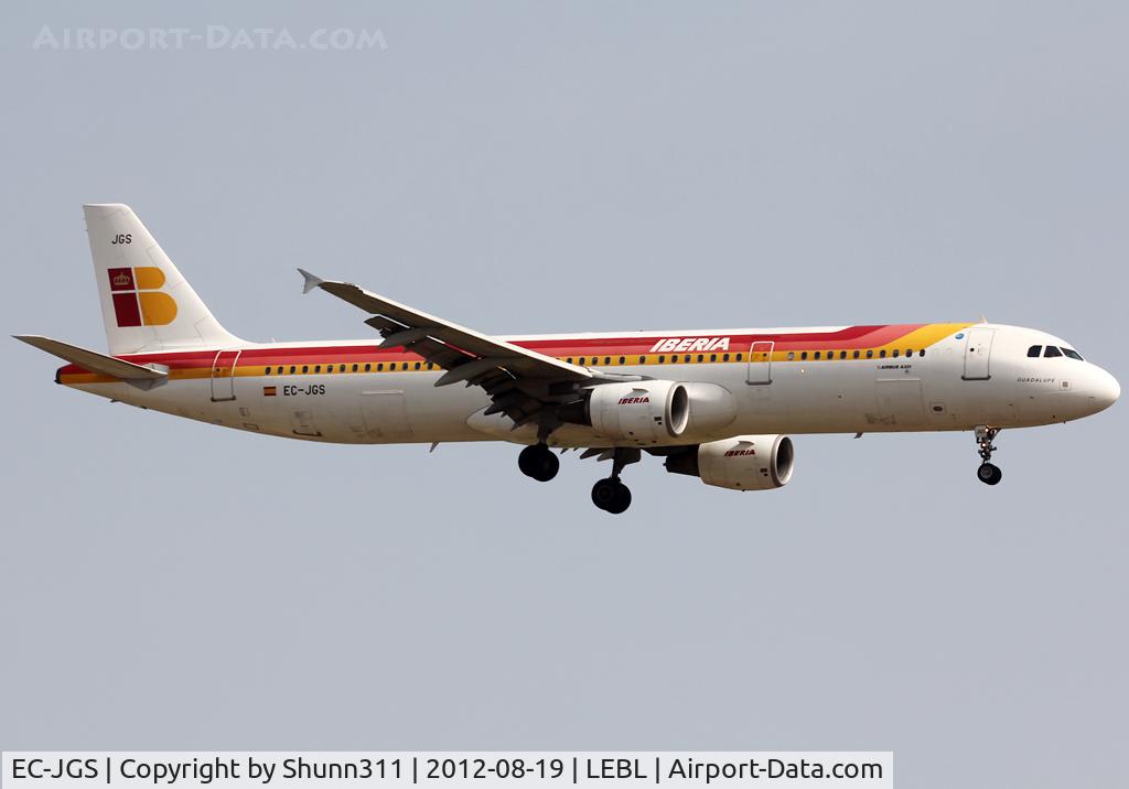 EC-JGS, 2005 Airbus A321-211 C/N 2472, Landing rwy 25R