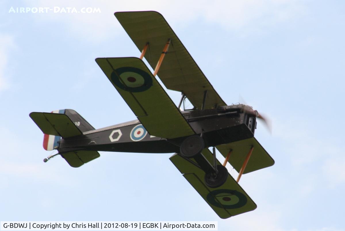 G-BDWJ, 1978 Royal Aircraft Factory SE-5A Replica C/N PFA 020-10034, at the 2012 Sywell Airshow