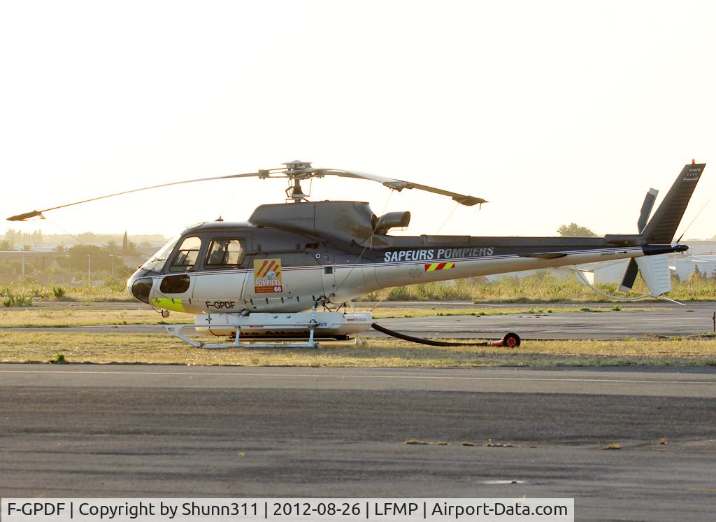 F-GPDF, Eurocopter AS-350B-3 Ecureuil Ecureuil C/N 3290, Parked with additional 'Sapeur Pompier' titles