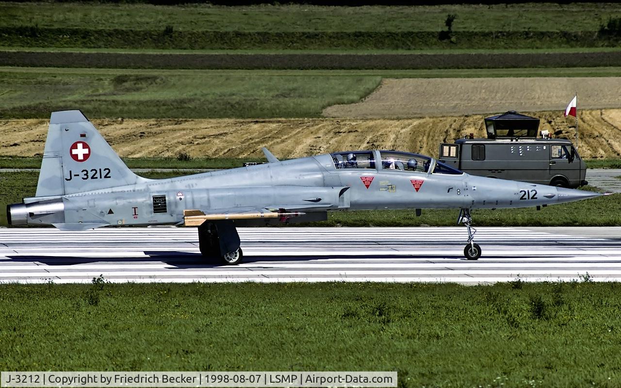 J-3212, Northrop F-5F Tiger II C/N M1012, line up for departure from Payerne AB