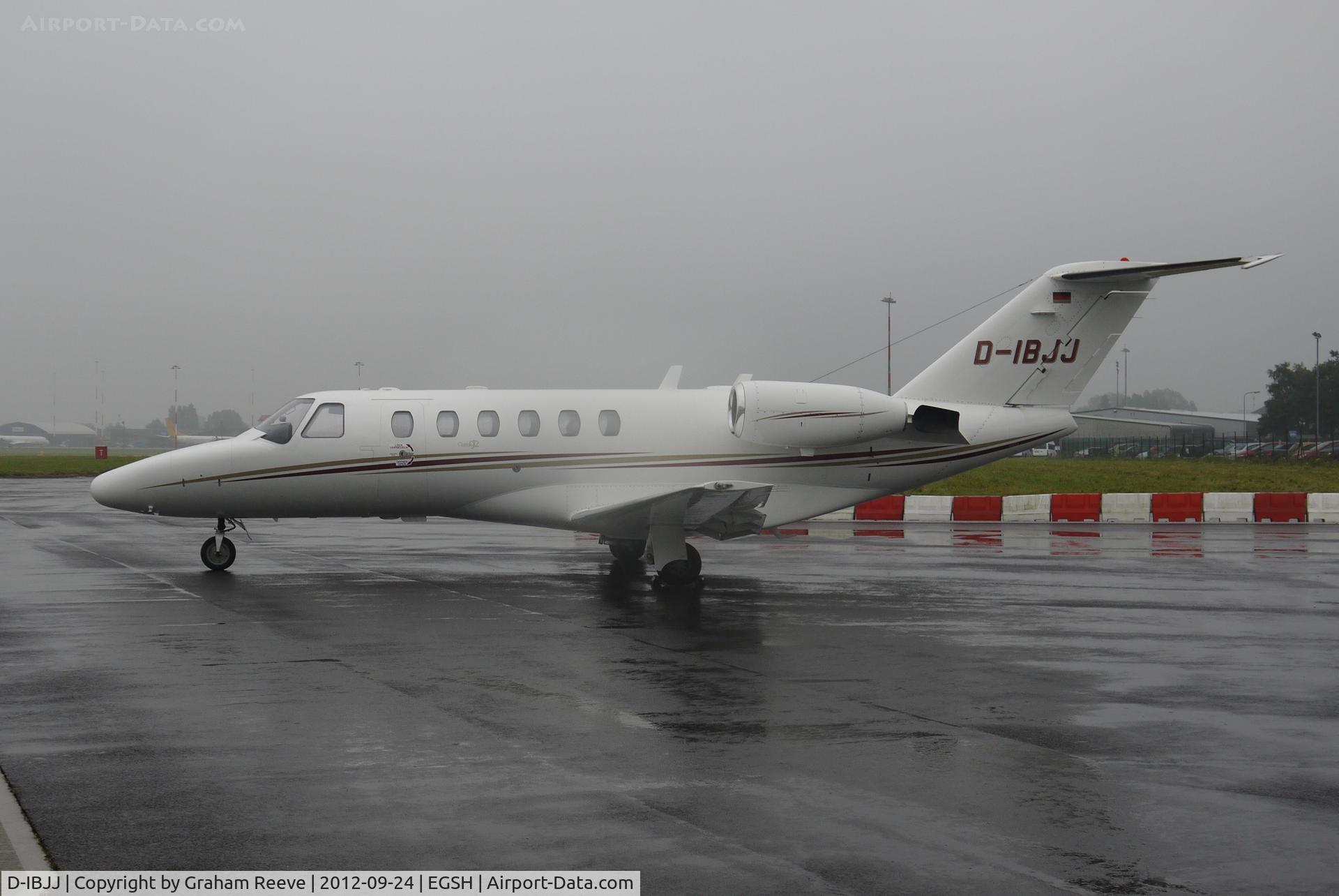 D-IBJJ, 2002 Cessna 525A CitationJet CJ2 C/N 525A-0125, Parked in the rain.