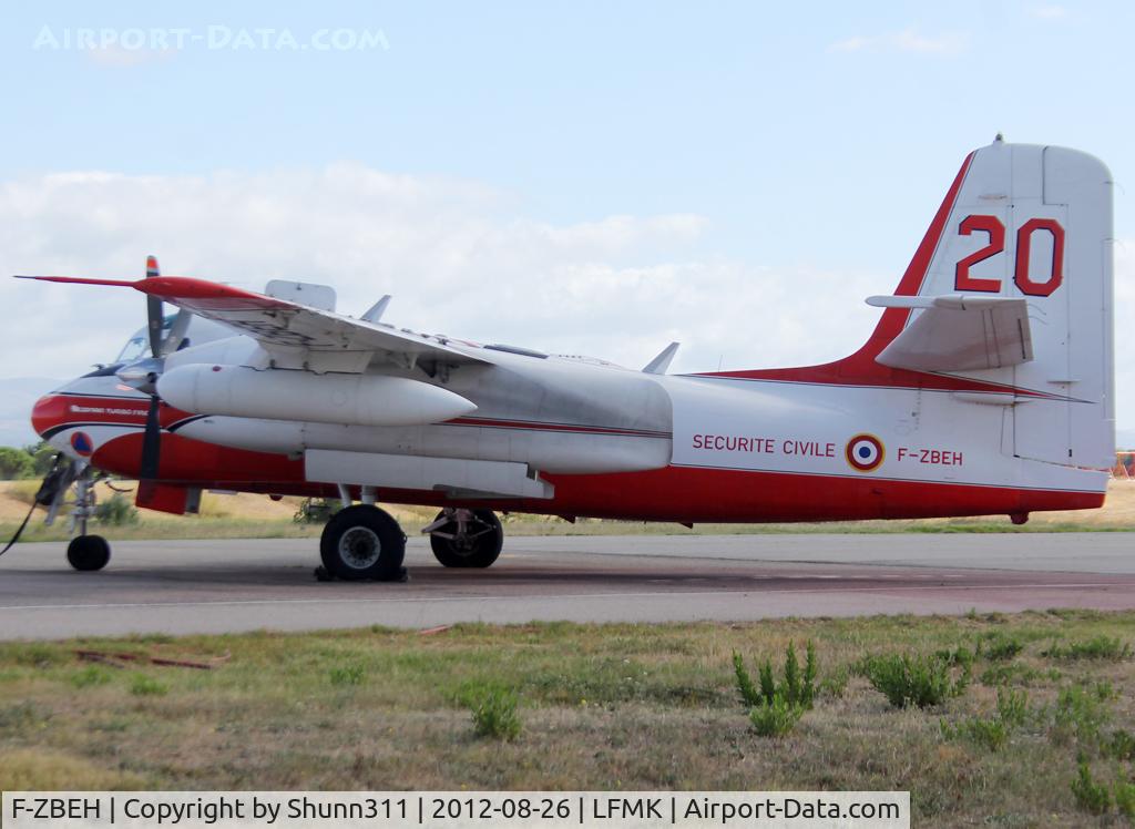 F-ZBEH, Grumman TS-2A/Conair Turbo Firecat C/N 410, Parked here for the summer season