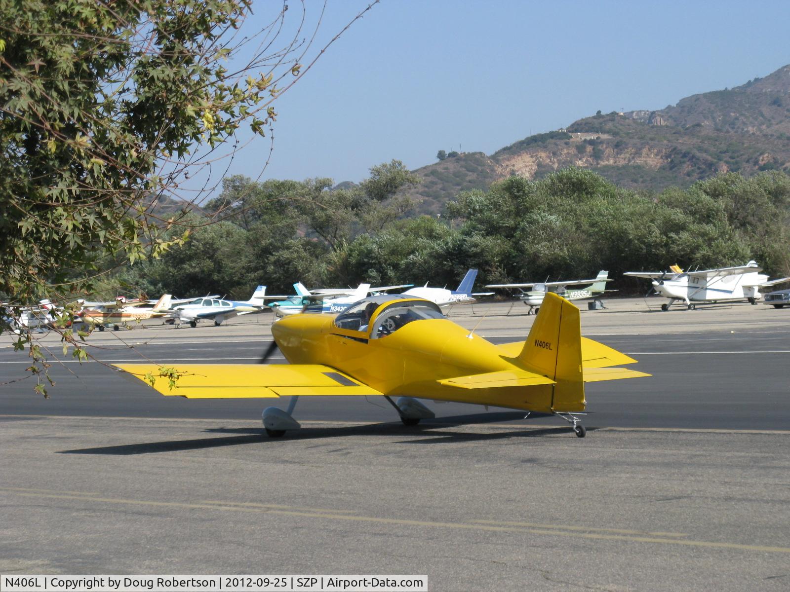 N406L, 2008 Vans RV-6 C/N 936, Provo PROVO 6, Lycoming O-320 160 Hp, taxi to Rwy 22 from hangar