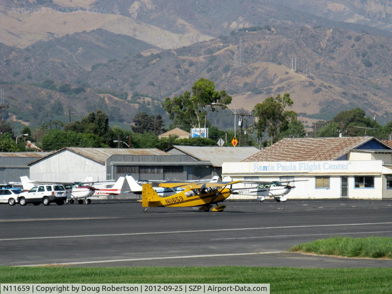 N11659, 1972 Bellanca 7KCAB Citabria C/N 304-72, 1972 Bellanca 7KCAB CITABRIA, Lycoming AEIO-320-E2B 150 Hp,l taxi to Rwy 22