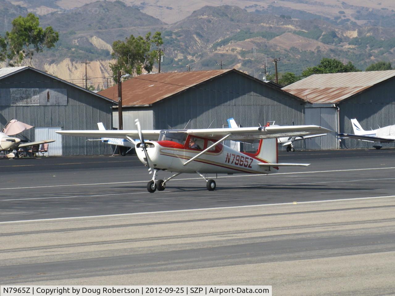 N7965Z, 1963 Cessna 150C C/N 15060065, 1963 Cessna 150C, Continental O-200 100 Hp, landing Rwy 22