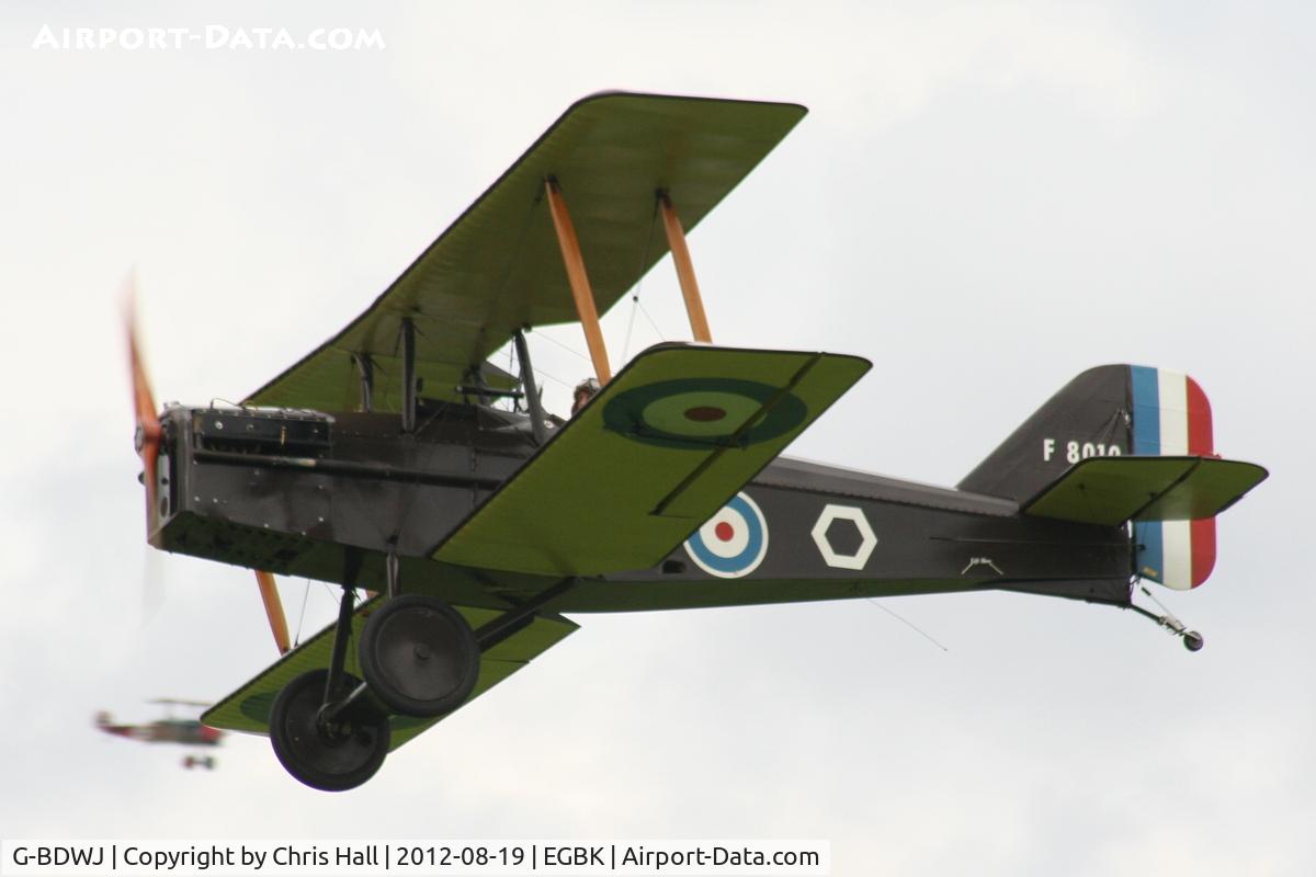 G-BDWJ, 1978 Royal Aircraft Factory SE-5A Replica C/N PFA 020-10034, at the 2012 Sywell Airshow