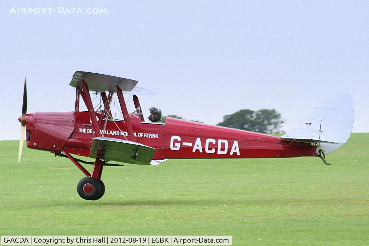 G-ACDA, 1934 De Havilland DH-82A Tiger Moth II C/N 3175, at the 2012 Sywell Airshow