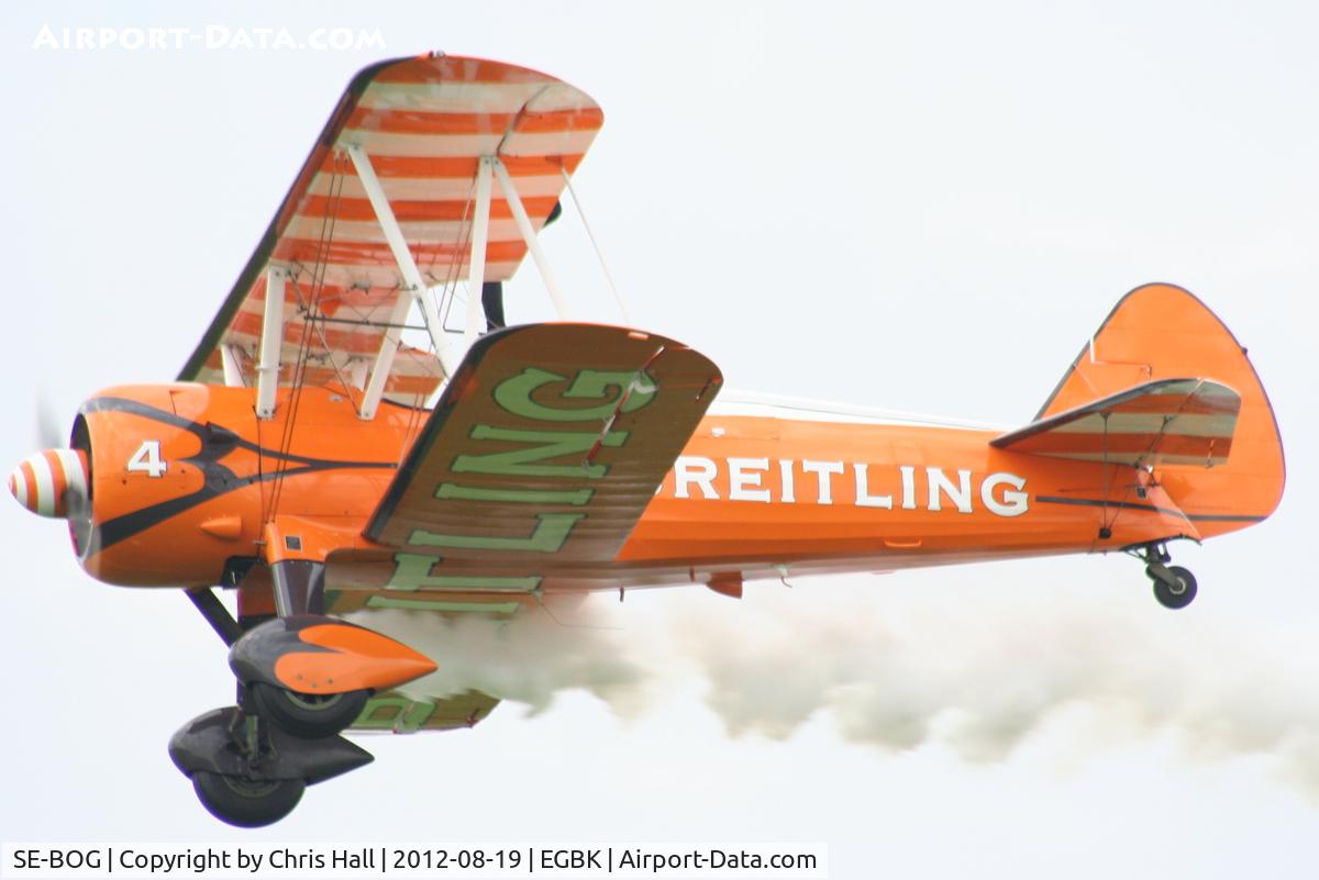 SE-BOG, 1942 Boeing N2S-3 Kaydet (B75N1) C/N 75-7128, at the 2012 Sywell Airshow