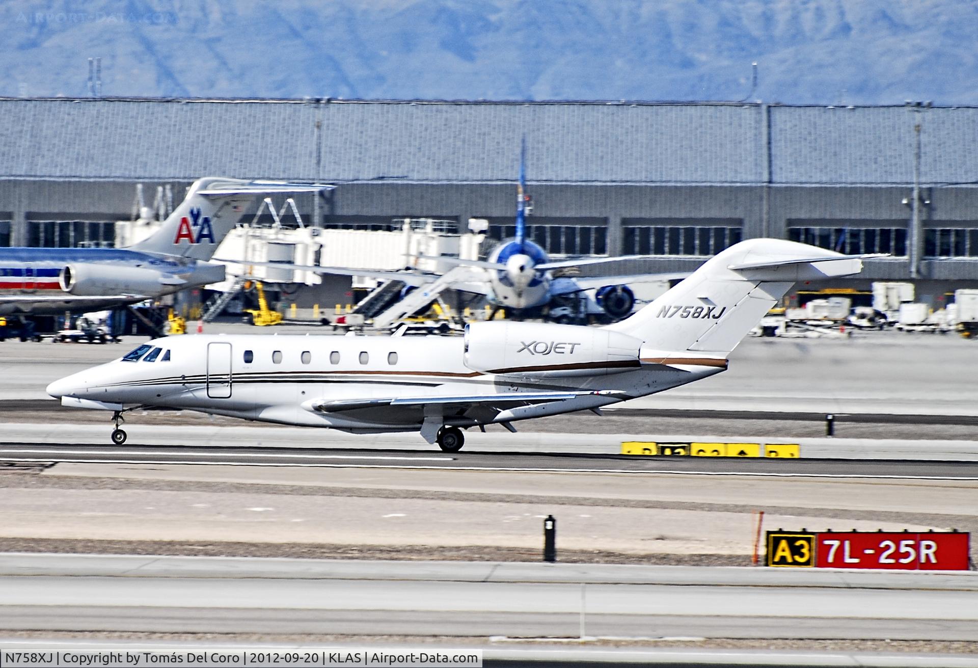 N758XJ, 2006 Cessna 750 Citation X C/N 750-0258, N758XJ Cessna 750 Citation X cn 750-0258

- Las Vegas - McCarran International (LAS / KLAS)
USA - Nevada, September 20, 2012
Photo: Tomás Del Coro