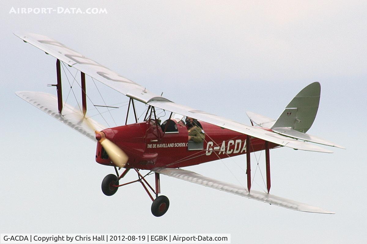 G-ACDA, 1934 De Havilland DH-82A Tiger Moth II C/N 3175, at the 2012 Sywell Airshow