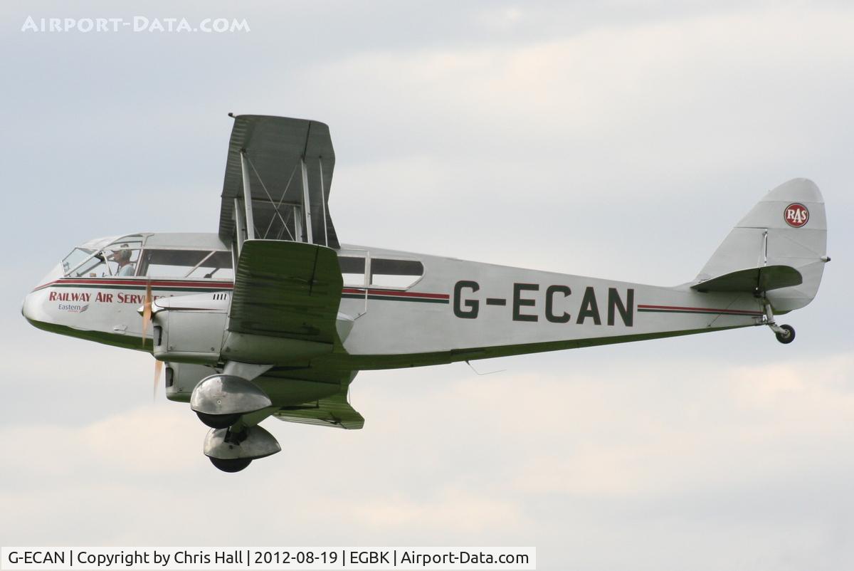 G-ECAN, 1943 De Havilland Australia DH-84 Dragon 3 C/N DHA2048, at the 2012 Sywell Airshow