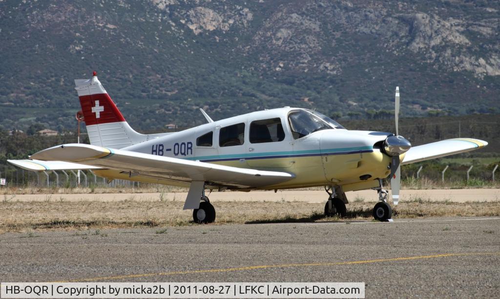 HB-OQR, 1974 Piper PA-28R-200 Cherokee Arrow II C/N 28R-7535011, Parked