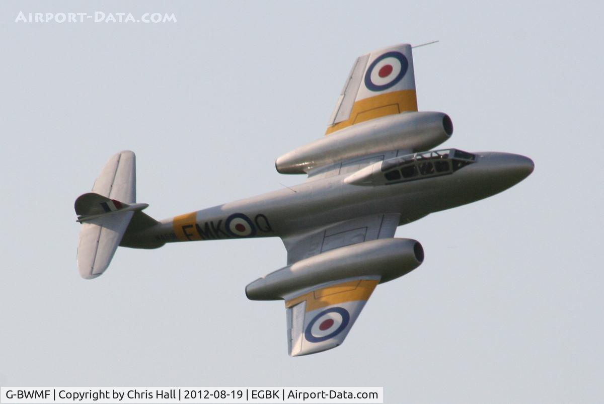 G-BWMF, 1949 Gloster Meteor T.7 C/N G5/356460, at the 2012 Sywell Airshow