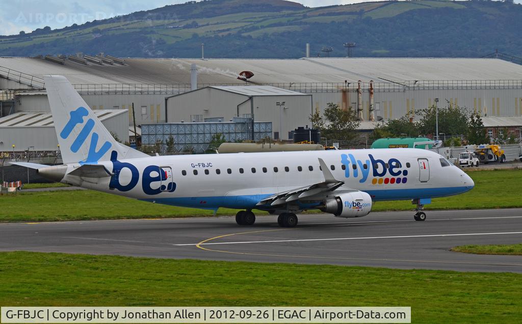 G-FBJC, 2011 Embraer 175STD (ERJ-170-200) C/N 17000328, About to depart from George Best Belfast City Airport.