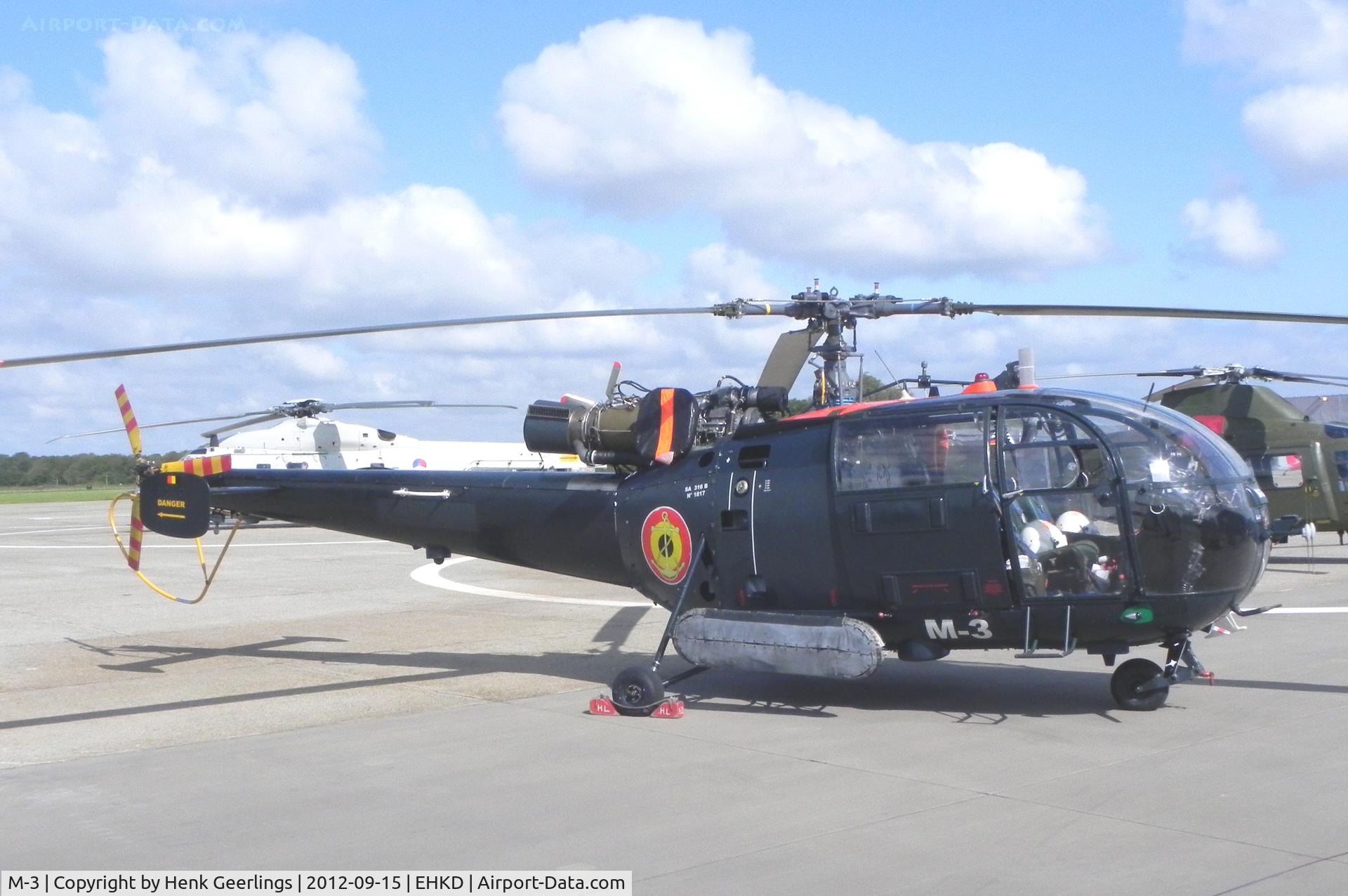 M-3, Aérospatiale SA-316B Alouette III C/N 1817, Heldair Air Show , Sept 2012  , Den Helder Airport.
